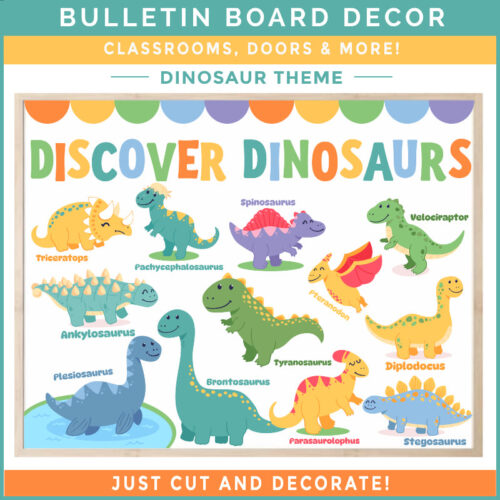 Discover Dinosaurs Bulletin Board DIY Activity Set with Lesson Plan