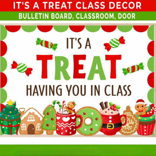 Holiday Treat Bulletin Board DIY Activity Set with Lesson Plan