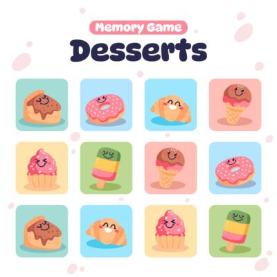 Desserts Memory Game with Lesson Plan