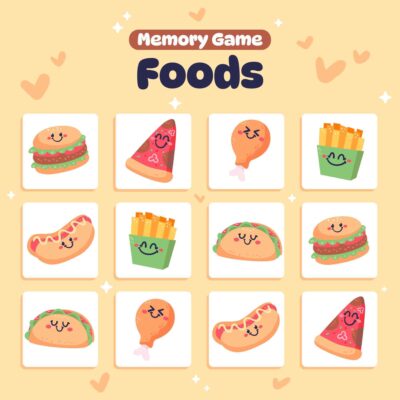 Fun Foods Memory Game with Lesson Plan