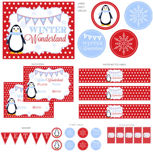 Winter Wonderland Classroom Party Activity Set with Lesson Plan