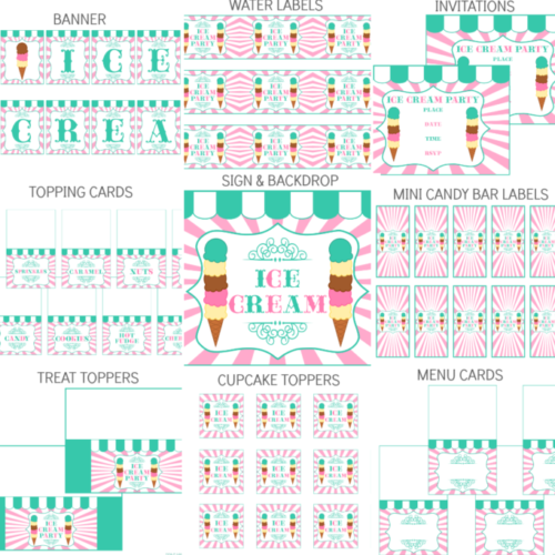 Ice Cream Classroom Party Activity Set with Lesson Plan