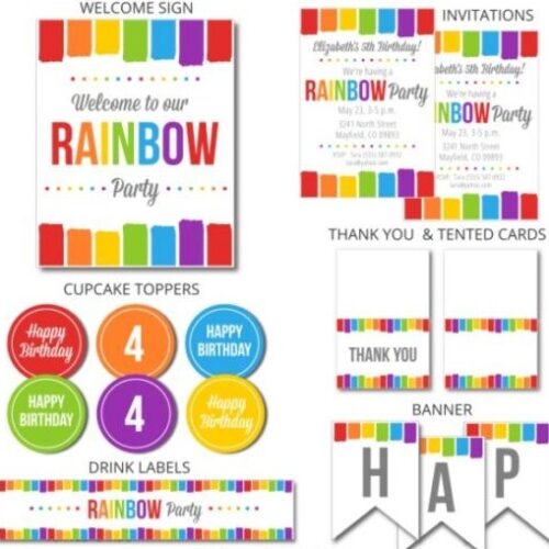 Rainbow Classroom Party Activity Set with Lesson Plan