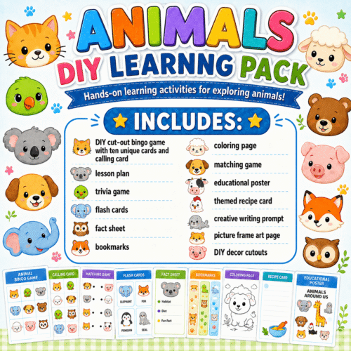 Cute Animals DIY Learning Pack