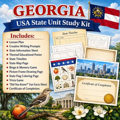 Georgia USA State Unit Study Pack