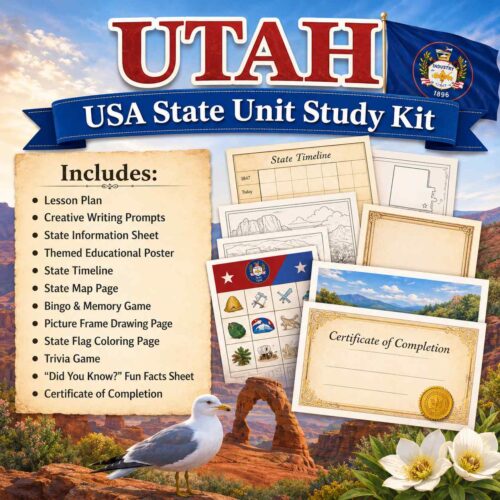 Utah USA State Unit Study Pack