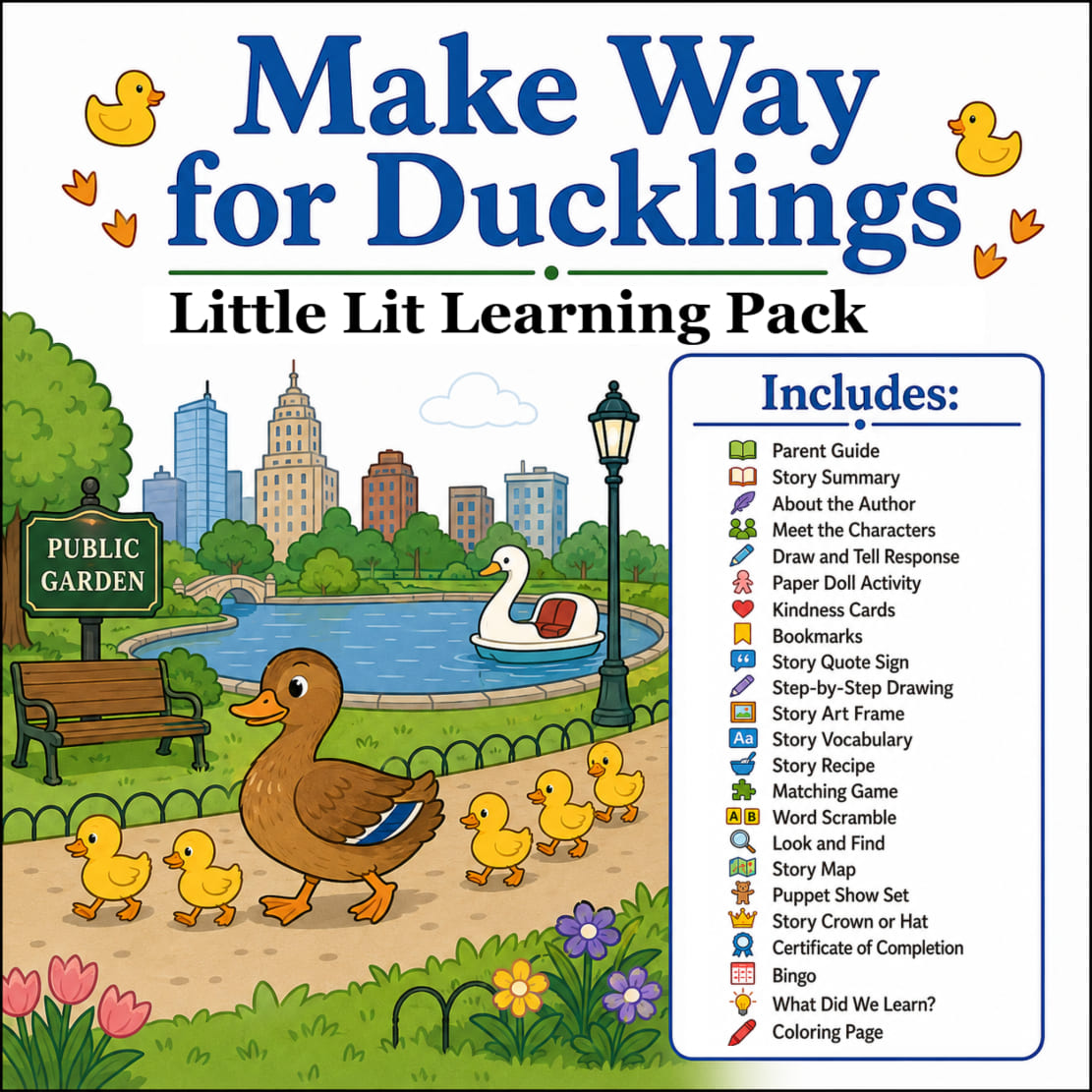 Make Way for Ducklings Little Lit Learning Pack