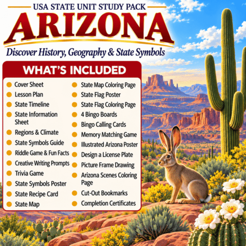 Arizona USA State Unit Study Pack