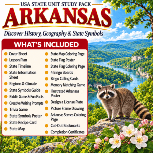 Arkansas USA State Unit Study Pack