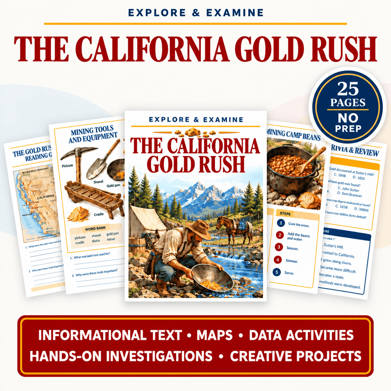 EXPLORE & EXAMINE - THE CALIFORNIA GOLD RUSH
