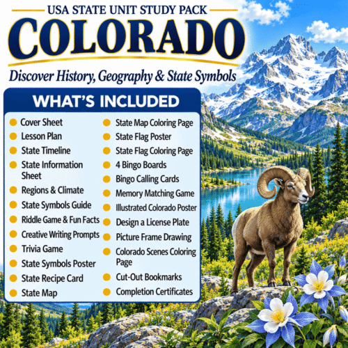 Colorado USA State Unit Study Pack