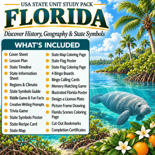 Florida USA State Unit Study Pack