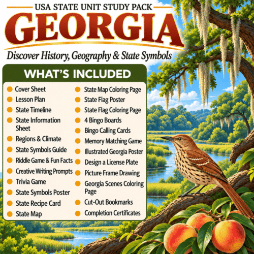Georgia USA State Unit Study Pack