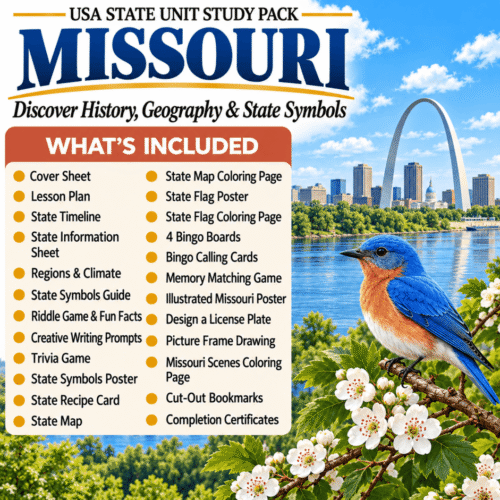 Missouri USA State Unit Study Pack