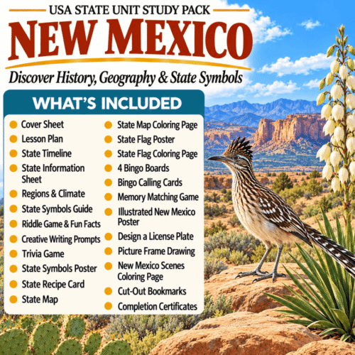 New Mexico USA State Unit Study Pack