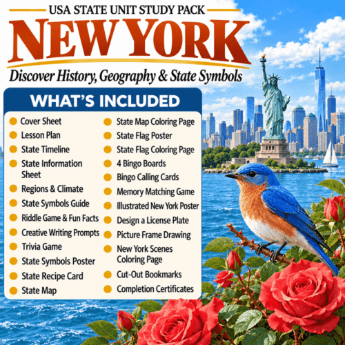 New York USA State Unit Study Pack