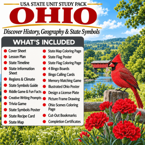 Ohio USA State Unit Study Pack