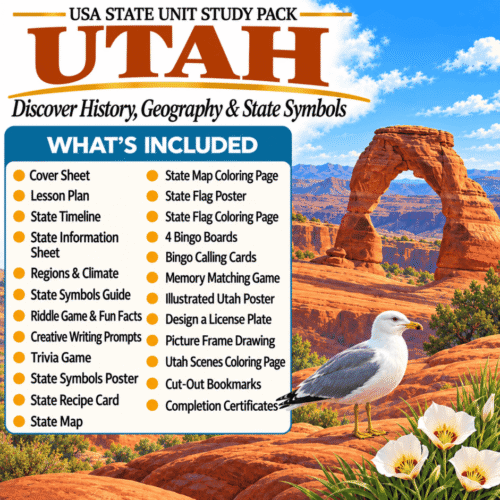 Utah USA State Unit Study Pack