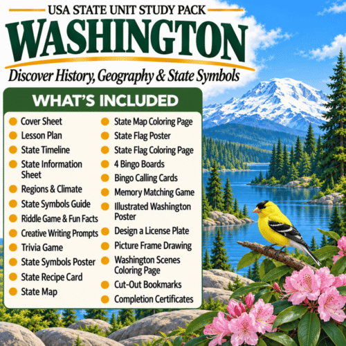 Washington USA State Unit Study Pack