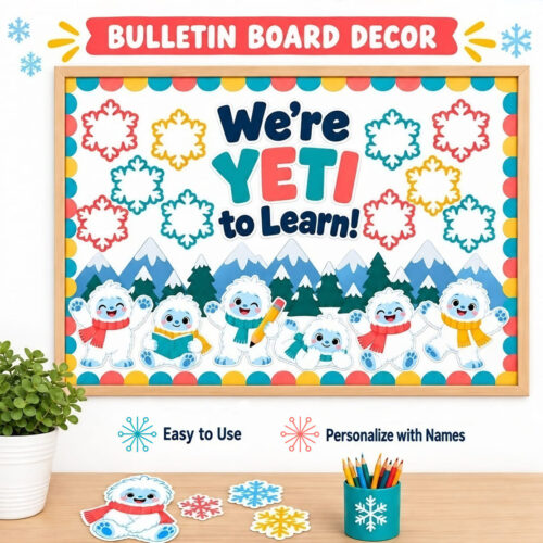 YETI To Learn Bulletin Board DIY Activity Set with Lesson Plan